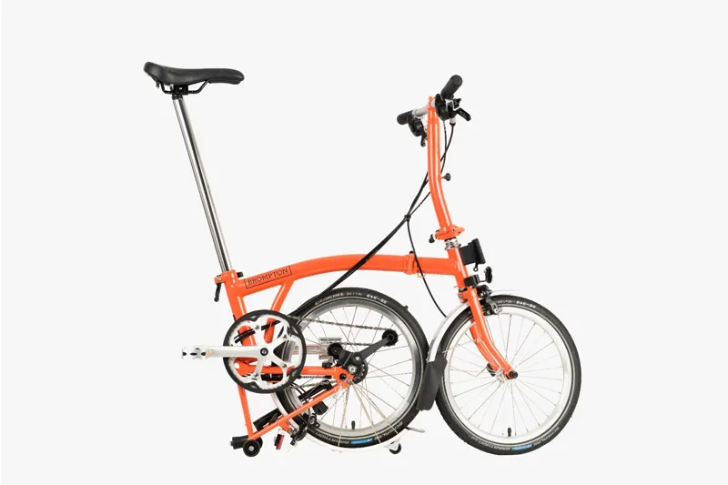 Brompton C-Line Explore Low Bar Folding Bike Fire Coral-2